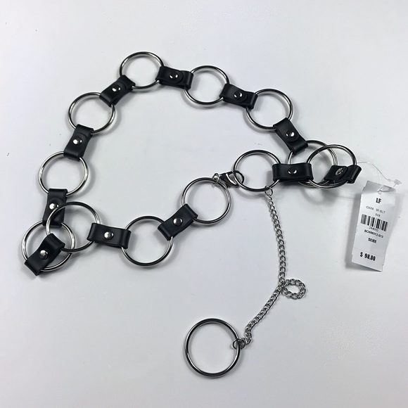 LF Leather//Metal Ring Belt - Picture 3 of 4